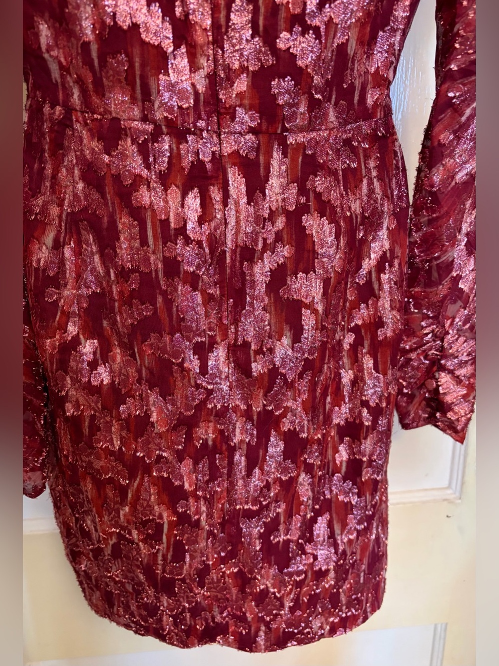 Jonathan Simkhai Vine metallic jacquard long sleeve midi dress - Picture 10 of 16